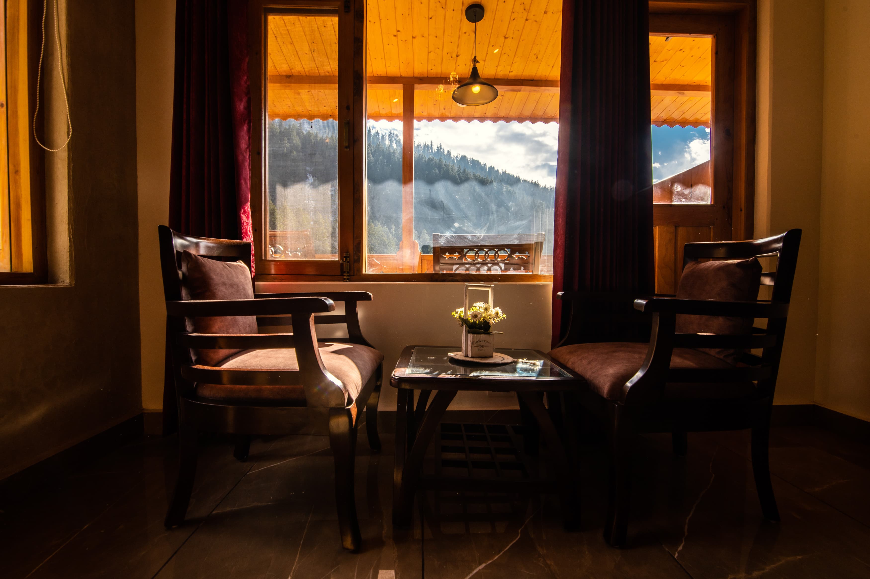 View from the resort — mountains beyond