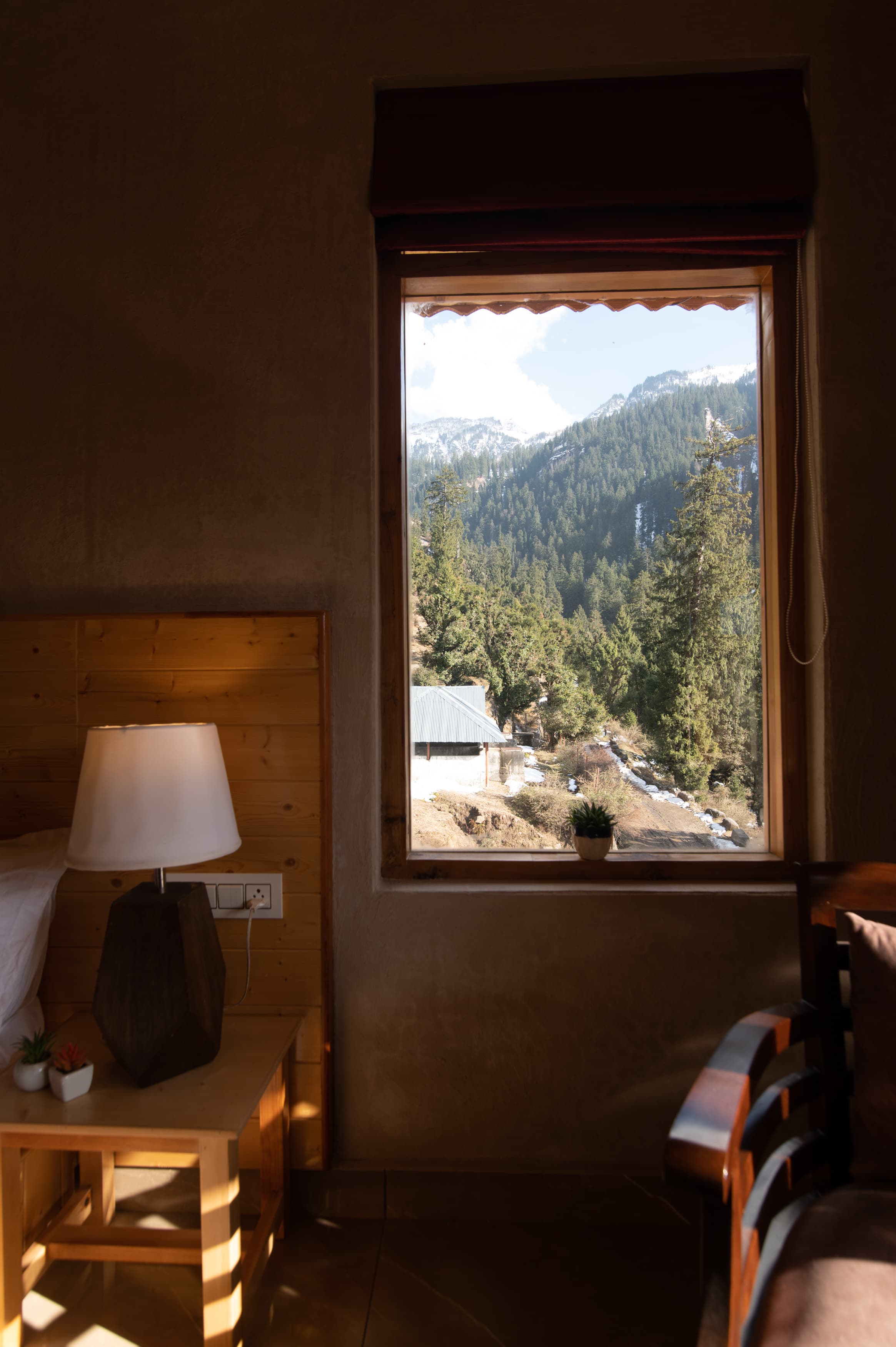 Dining with mountain views